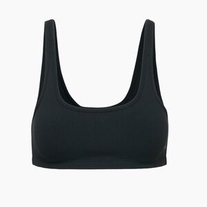 TNA Black Ribbed Sports Bra